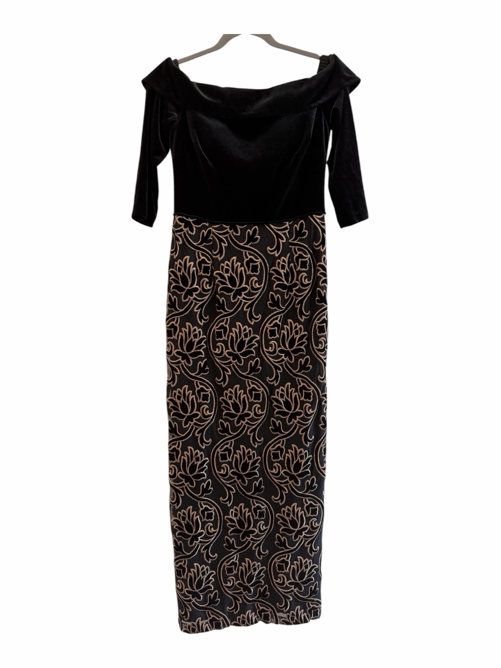 Adrienna Papell velvet column gown